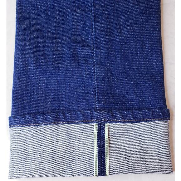 TAYLOR STITCH Democratic Button Fly Selvedge Jeans Med-Dark Blue Men's Size 35W - Picture 4 of 14